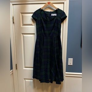 Hell Bunny Vixen 50’s Swing Dress in Black Watch Plaid